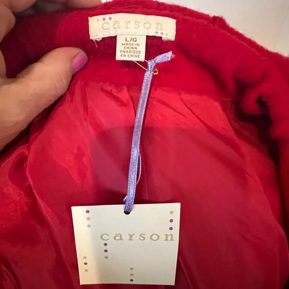 Carson 100% Wool Jacket w/ Ruffled Color NWT - Picture 5 of 6
